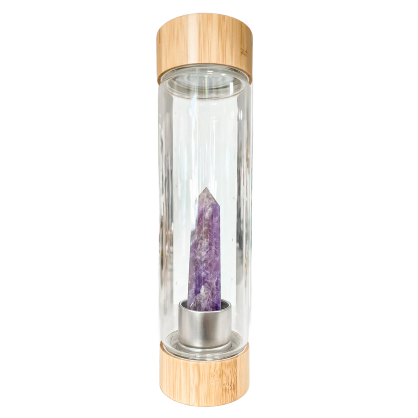 Amethyst Gem Crystal Water Bottle
