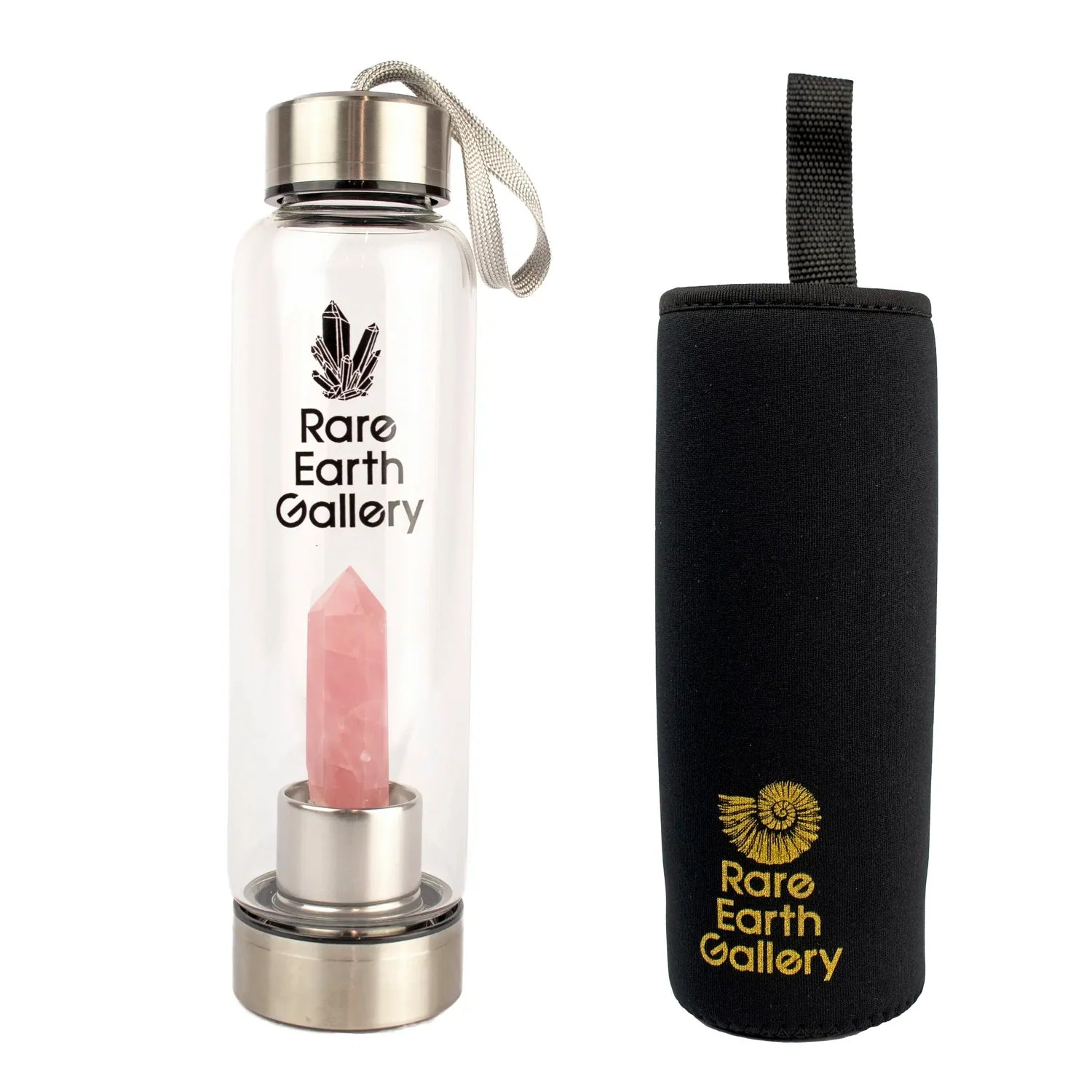 Crystal Water Bottle With Neoprene Sleeve